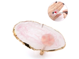Paleta De Arte De Unhas Com Anel De Acrílico Para Misturar Esmaltes E Pigmentos, Design Grande E Ajustável