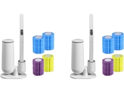 2 X Escova De Vaso Sanitário Descartável, Conjunto De Escova De Vaso Sanitário Sem Ponta, Artefato D Gokoco