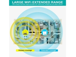 Wifi Extender Booster 300mbps Wifi Booster Range Extender 2.4ghz Internet Booster Com Cobertura De 3650 Pés Quadrados Fácil Configuração P Yizhood