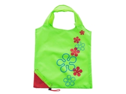 Sacola de Compras Dobrável, Reutilizável e Impermeável com Estampa de Morango. GOKOCO