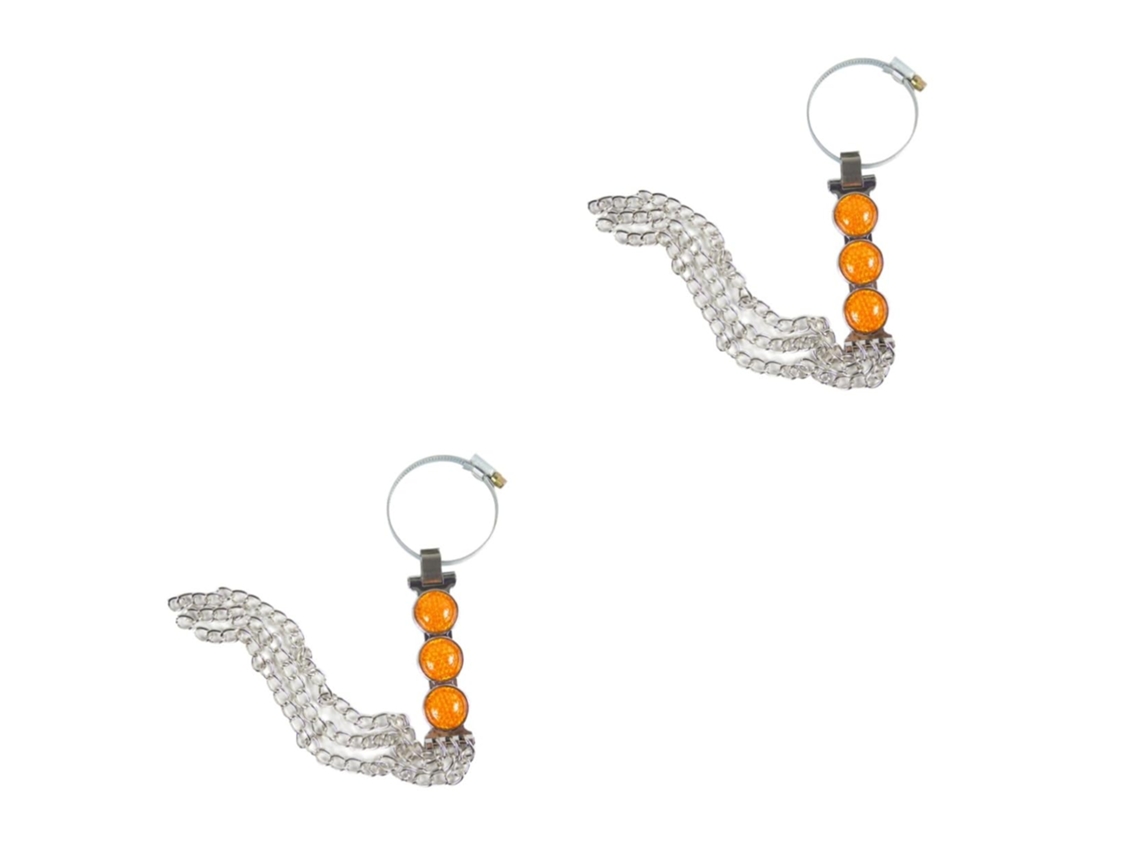 Conjunto De 2 Tiras De Aterramento Eletrostático De Metal Puro Para Carros, 3 Tiras Amarelas Para Pendurar E Eliminar Choques.