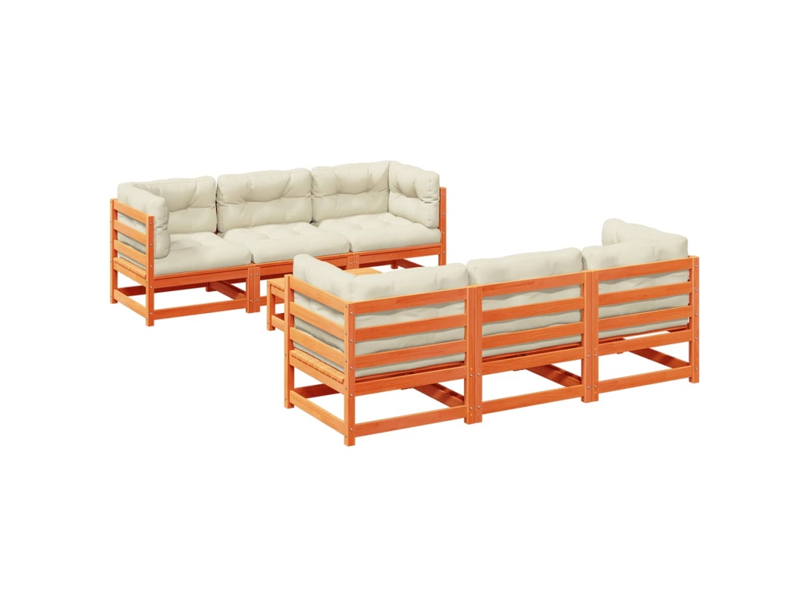 Garden Sofa Set, Garden Sofa Sets Vidaxl Marrom Madeira De Pinho (n/a)