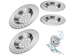 Filtro De Pia Em Aço Inoxidável, Pacote Com 4 Filtros De Ralo Para Cozinha E Banheiro, Filtro De Malha Universal Para Evitar Entupimentos