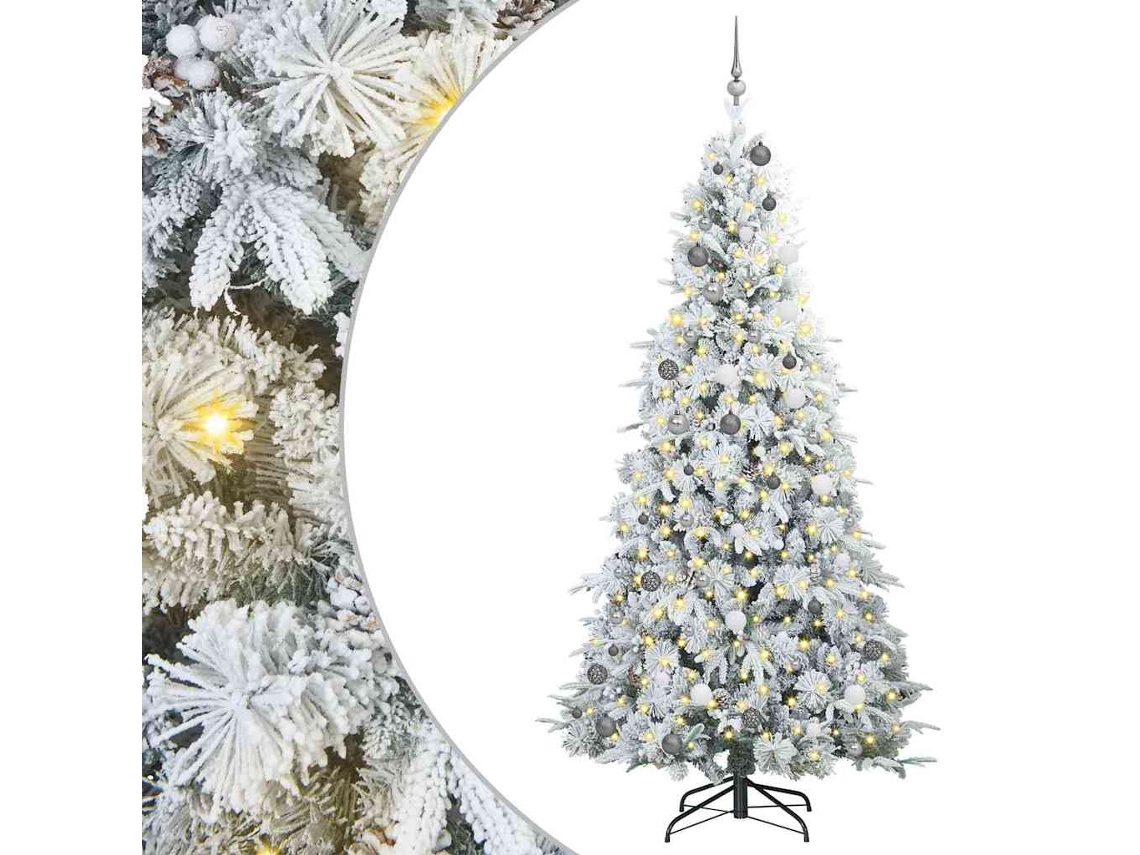 Conjunto 1 Decoração De Natal Vidaxl Branco Plástico (240 Cm)