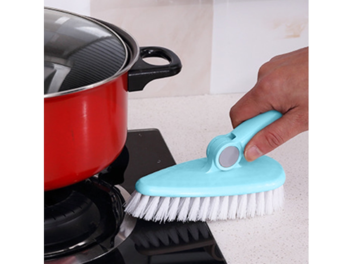 Escova combinada para limpeza de banheira e azulejos, com cabo de 89 cm (35 polegadas), ideal para esfregar banheiras e paredes do banheiro.