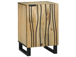 Conjunto 1 Penteadeira De Banheiro Vidaxl Castanho Madeira De Mangueira Maciça (38 X 33,5 X 58 Cm)
