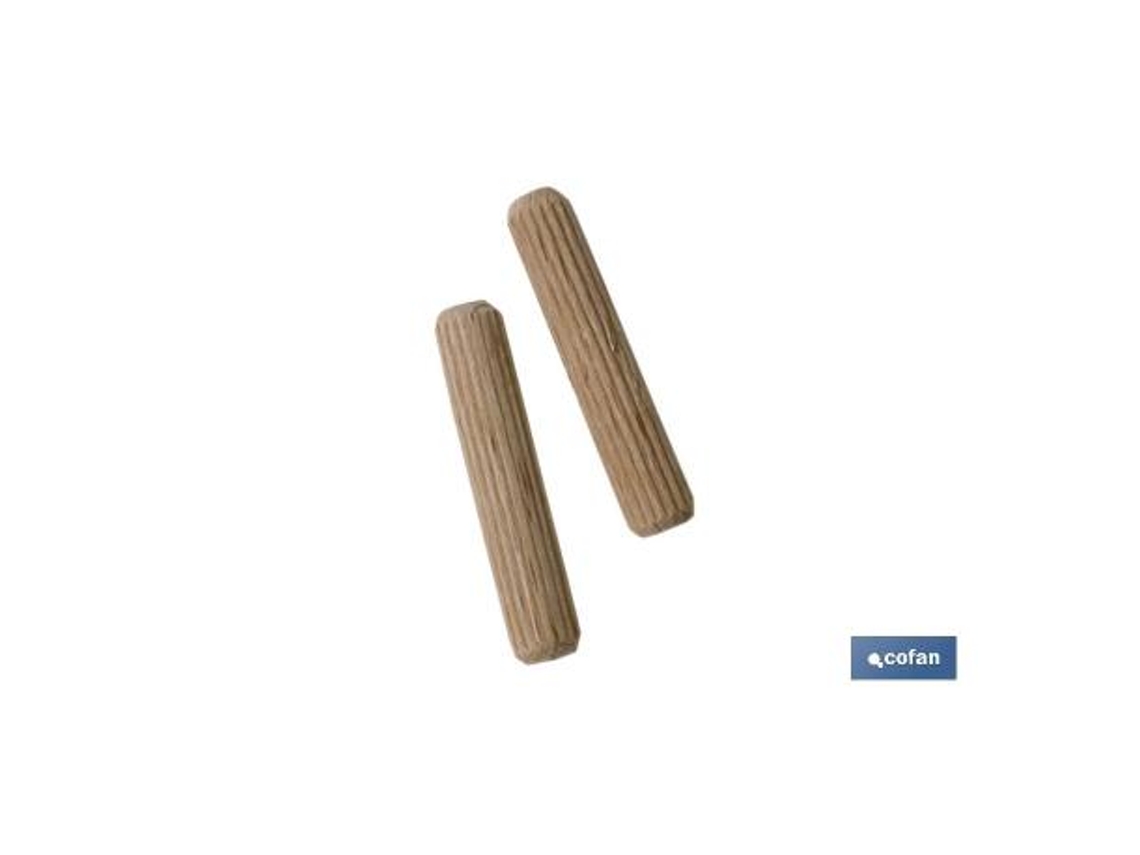 Bl 10 uds espiga de madera 8mm   caja 10 unid.