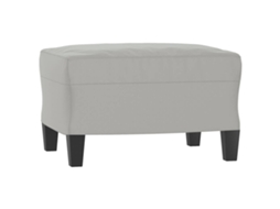 Conjunto 1 Banco Para Os Pés Vidaxl Cinzeto Microfibra (60 X 50 X 41 Cm)