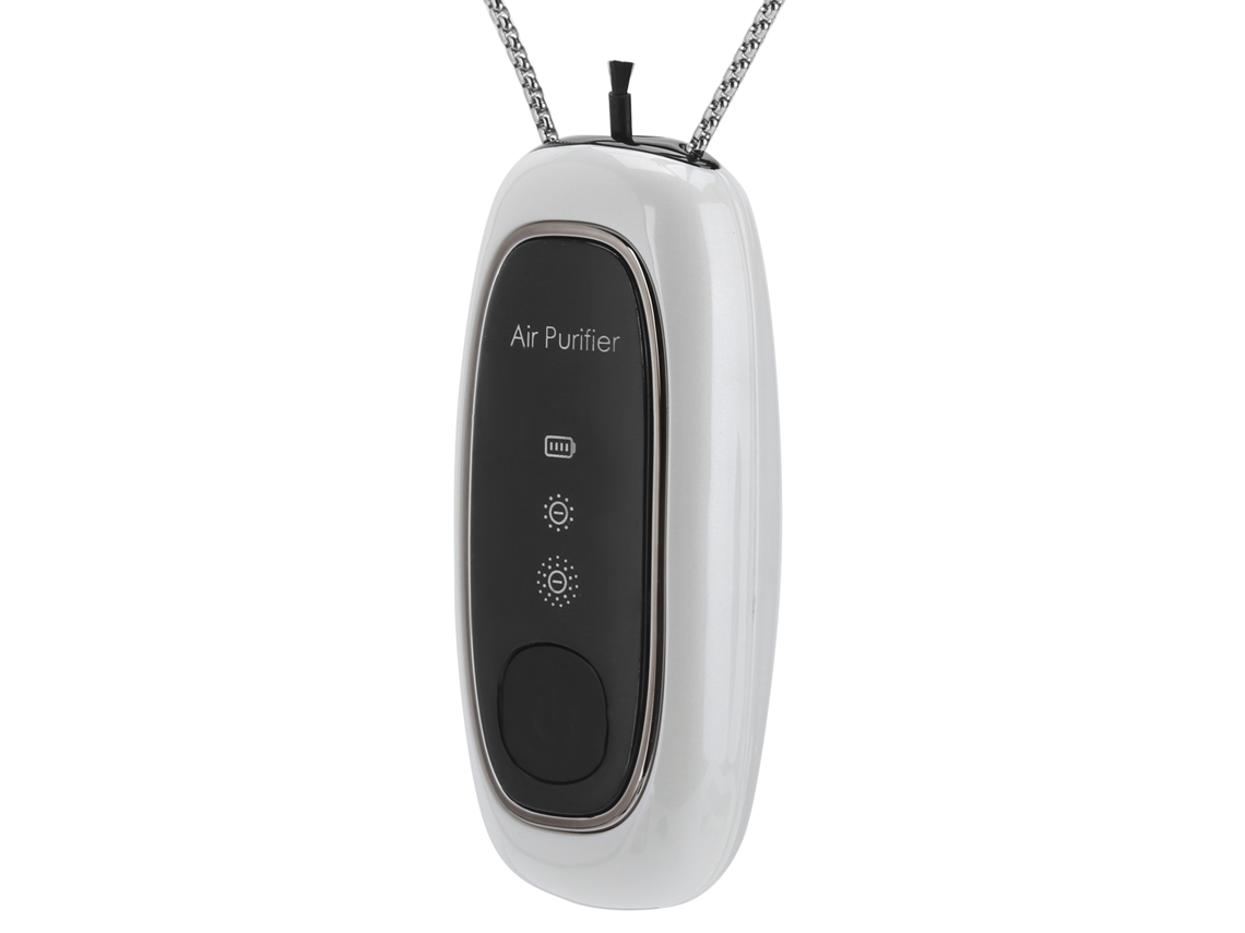Purificador De Ar Portátil Mini Para Colar Limpador De Ar Acessório Branco