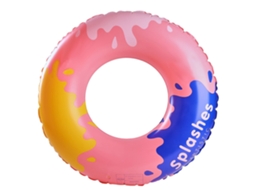 Boia Inflável Infantil Para Piscina, Boia De Piscina Inflável Retrô Listrada Em Pvc Estilo Splash Ink (rosa)
