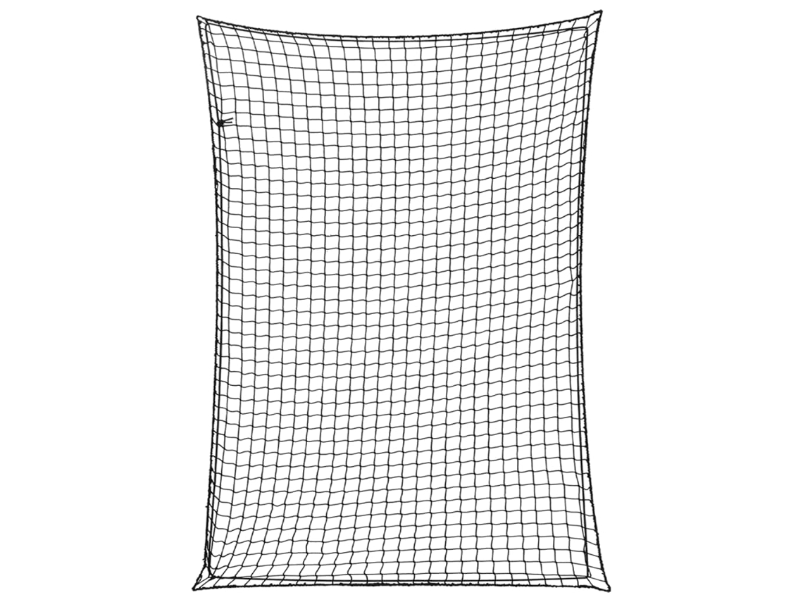 Vidaxl Rede Para Reboque Com Corda Elástica 3,5x2,5 M Pp Preto