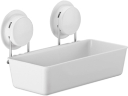 Suporte De Parede Para Banheiro Com Ventosa, Em Abs Branco
