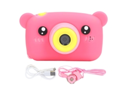 Primerox câmera Infantil Digital Bonita Cartoon com Tela 2.0 Pol, Presente de Aniversário Rosa