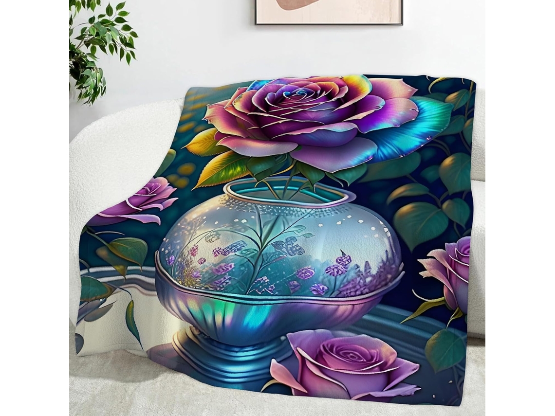 Manta para Plantas Rosa 150x200 Cm Multifuncional Macia de Flanela Aconchegante Cama Escritório Soneca Festiva