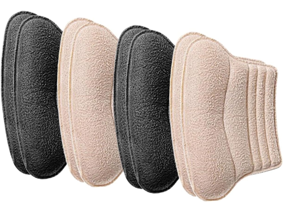 Protetores De Calcanhar Portáteis Ipetboom Para Crianças, 4 Pares, Adesivos Autocolantes, Tamanhos Intermediários, Preto
