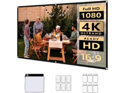Tela de Projeção 120 Polegadas 16:9 Hd Portátil | S/MARCA