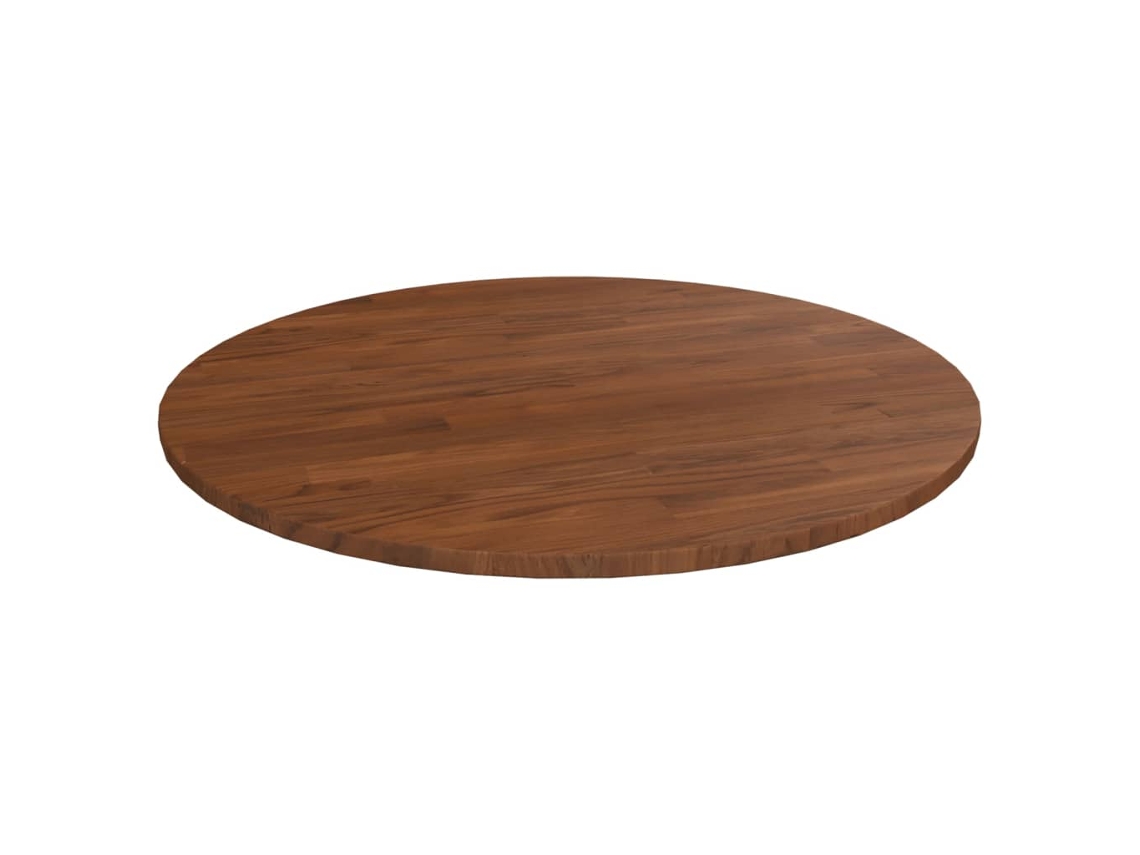 Vidaxl Tampo Mesa Redondo Ø80x1,5 Cm Carvalho Tratado Castanho-escuro