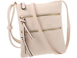 Bolsa De Ombro Feminina Bege Elegante, Bolsa De Mão Compacta Para Mulheres E Meninas, Estilo Carteira.