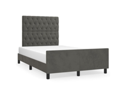 Bed Frame With Headboard, Bed Frames With Headboards Vidaxl Cinzeto Veludo (120 X 200 Cm)