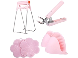 Conjunto de 6 ferramentas Nova Line anti calor, silicone, almofada, clip, prato