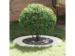 Vidaxl Adequado Para Anel De Árvore Plano Branco Ø50/80 Cm Aço
