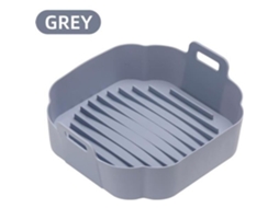 Cesto Para Airfryer(cinza), Molde De Silicone Para Airfryer, 2 Unidades, Cesto Reutilizável Para Airfryer(cinza)