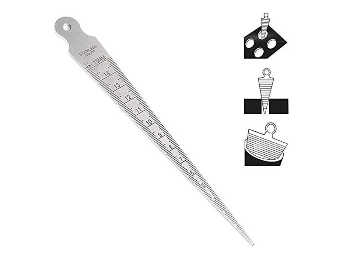 Calibrador De Conicidade 1, 15mm 1/32, 5/8" Em Aço Inoxidável, Calibrador De Folga Para Soldagem, Calibrador De Furos Métricos
