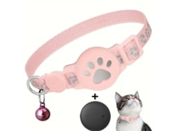 Coleira Rastreadora para Gatos Pequena CZHHMART sem custos mensais ou sim, rosa (apenas iOS) | CZHHMART