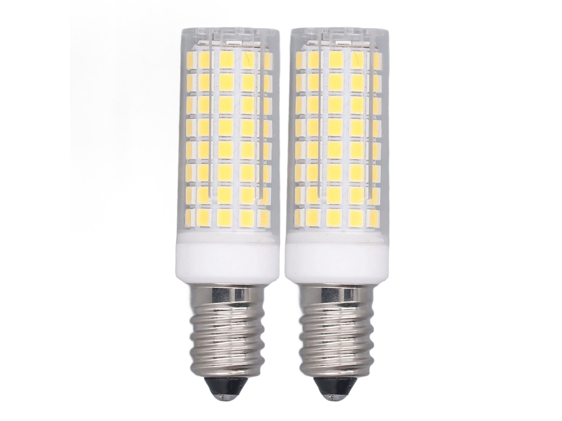 2 Pcs Lâmpada de Milho Led E14 10w Regulável 102leds Luz Natural Ac 100 120v