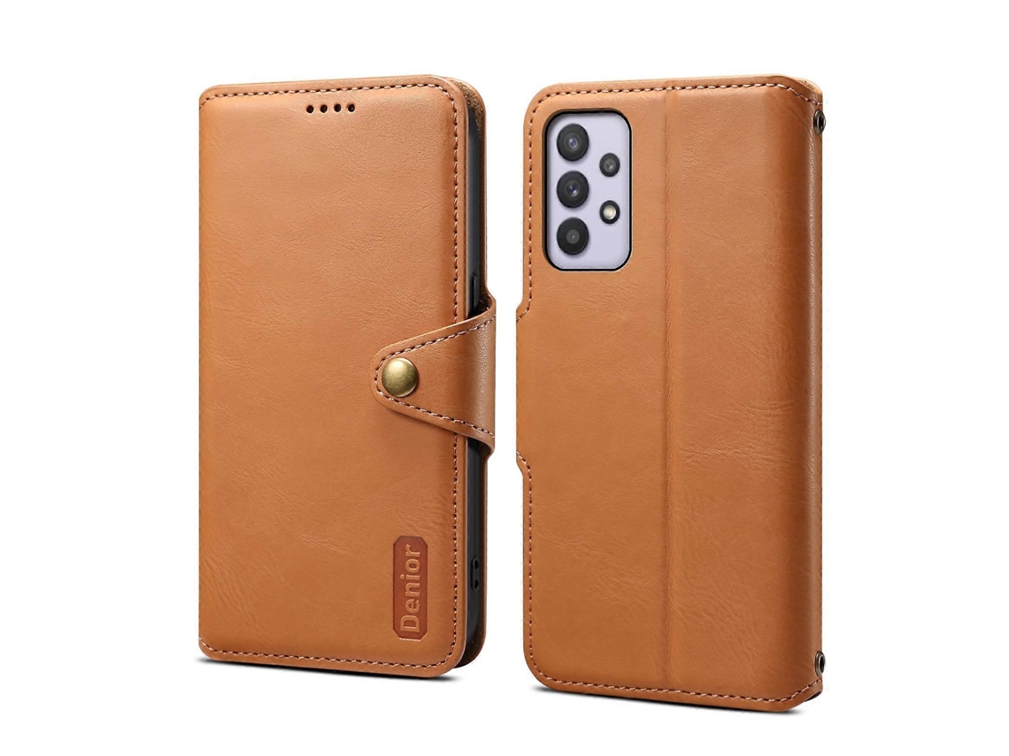 Capa De Celular Denior Em Couro Texturizado Estilo Carteira Para Samsung Galaxy A32 5g