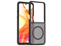 Capa Magnética Para Celular Motorola Silver Shield Com Toque Aveludadopreto - Razr 50