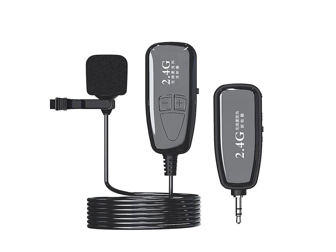 Microfone De Lapela Com Cancelamento Ruído Sem Fio Bluetooth 2.4g Chaberlu