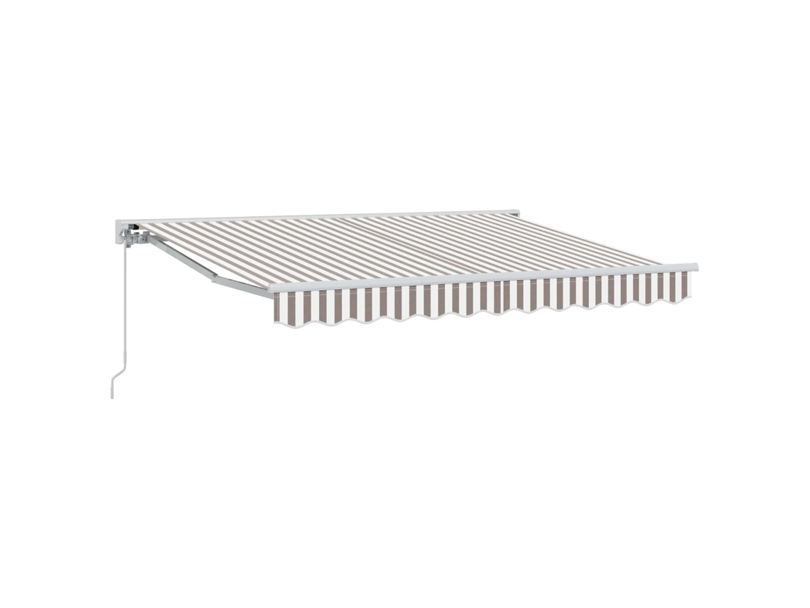 Conjunto 1 Toldo Retrátil Vidaxl Branco Poliéster (3 X 2,5 M)