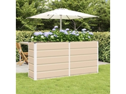 Vidaxl Floreira Ivory 160 X 40 X 75 Cm Aço