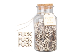 Jarro de 100 Mini Letras de Madeira para Artesanato e Presentes