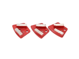 3 Peças De Sapatos De Esmerilado Diamante Trapezoidal Para Corte Agresivo De Concreto, 2 Dentes Largos, Vermelho, 30