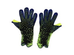 Business luvas de goleiro de futebol com borracha antiderrapante, amortecimento e proteção de dedos fluorescentes, tamanho 9