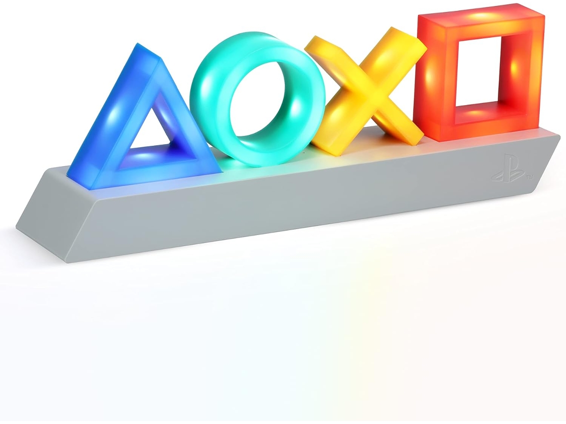 Luminária De Mesa Com Ícones Clássicos Do Playstation, Ideal Para Salas De Jogos, Com 3 Modos De Iluminação Dinâmicos E Alimentação Usb Ou Elétrica