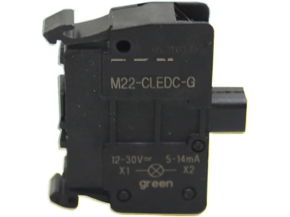 Botão Verde M22 Cledc G Com Indicador Luminoso Na Base, 12-30v, 5-14ma