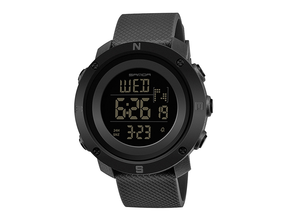 Reloj Digital Deportivo Impermeable Luminoso Multifuncional Niño Hombre Gris(l)