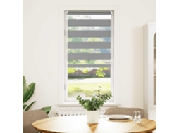 Vidaxl Cortina Zebra 40,9x100 Cm, Largura Do Tecido 36,7 Cm, Cinza
