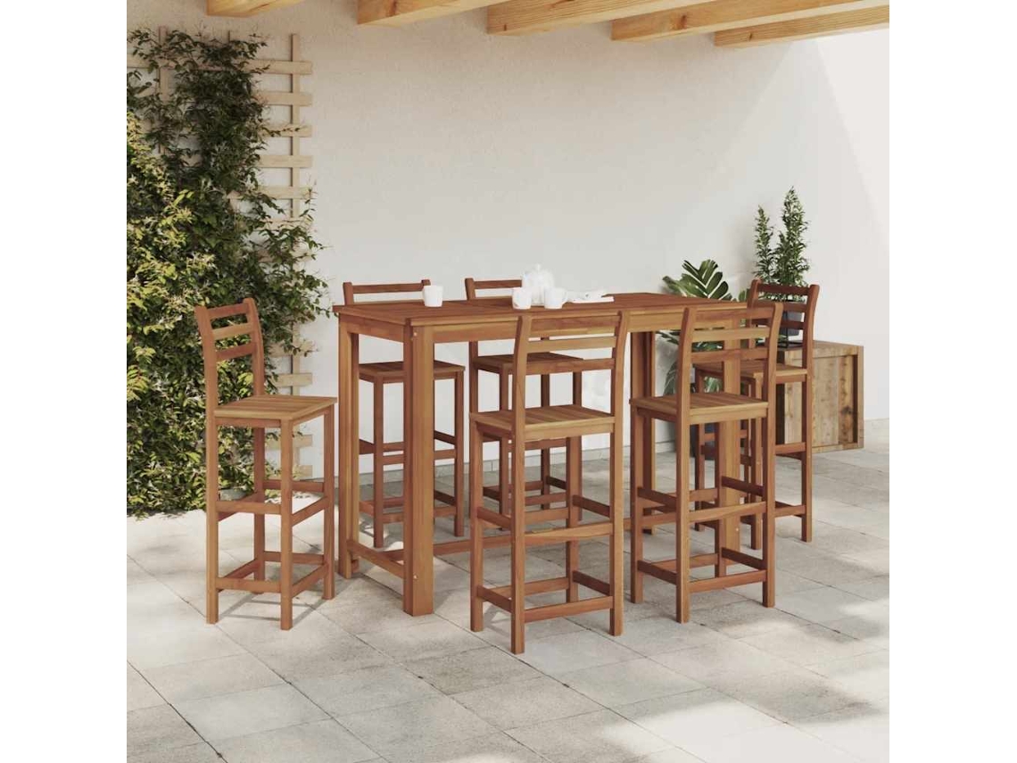Mesa De Bar Em Madeira De Acácia Maciça 150x70x105 Cm DKD HOME DECOR