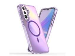 Capa Magnética Hexinyigjly Para Para Samsung A56, Translúcida Anti-amarelecimento Com Magsafe, Antichoque Roxo