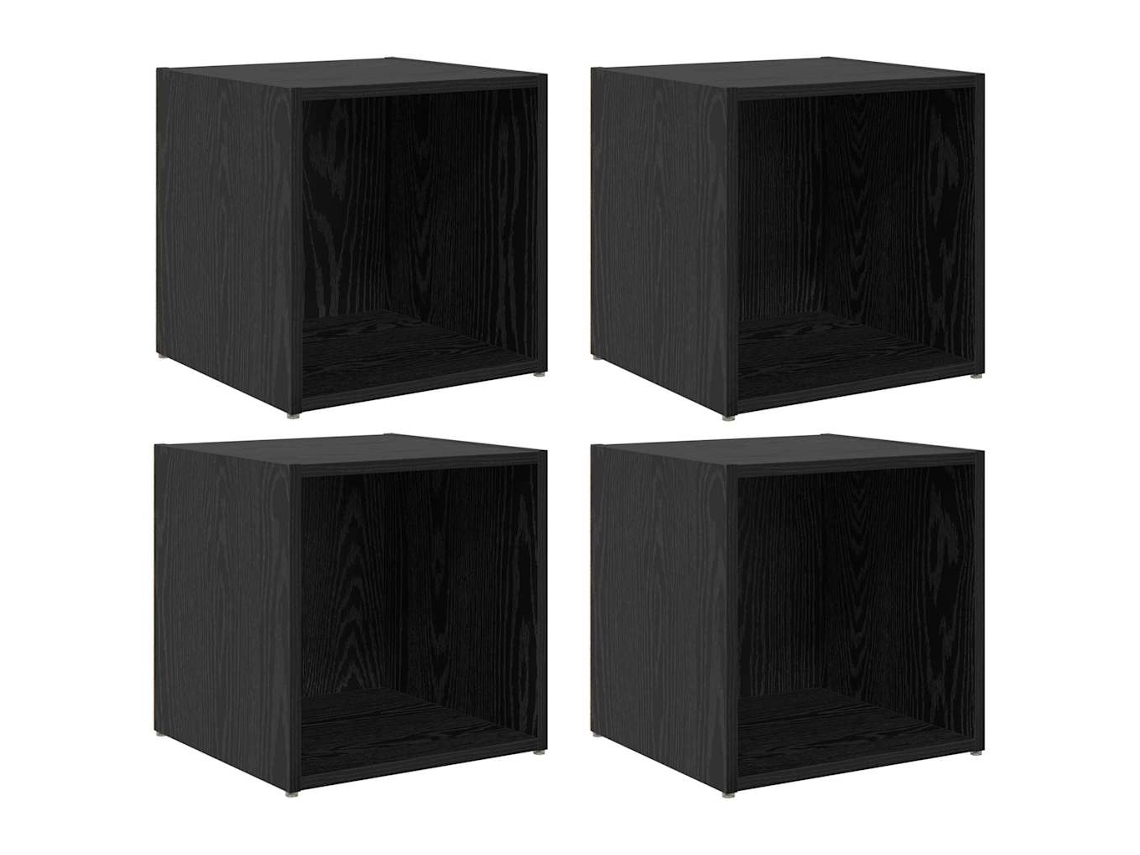 Conjunto de Móvel de Tv 4 Pcs Preto 37 X 35 X 37,5 Cm MAISON EXCLUSIVE