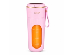 Liquidificadora Portátil Recarregável Com Copo, 10 Lâminas, 340 Ml, Rosa