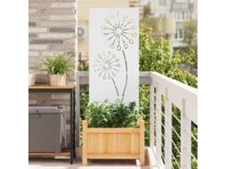 Vidaxl Tela De Privacidade Para Jardim Fretwork Branco 50 X 140 Cm