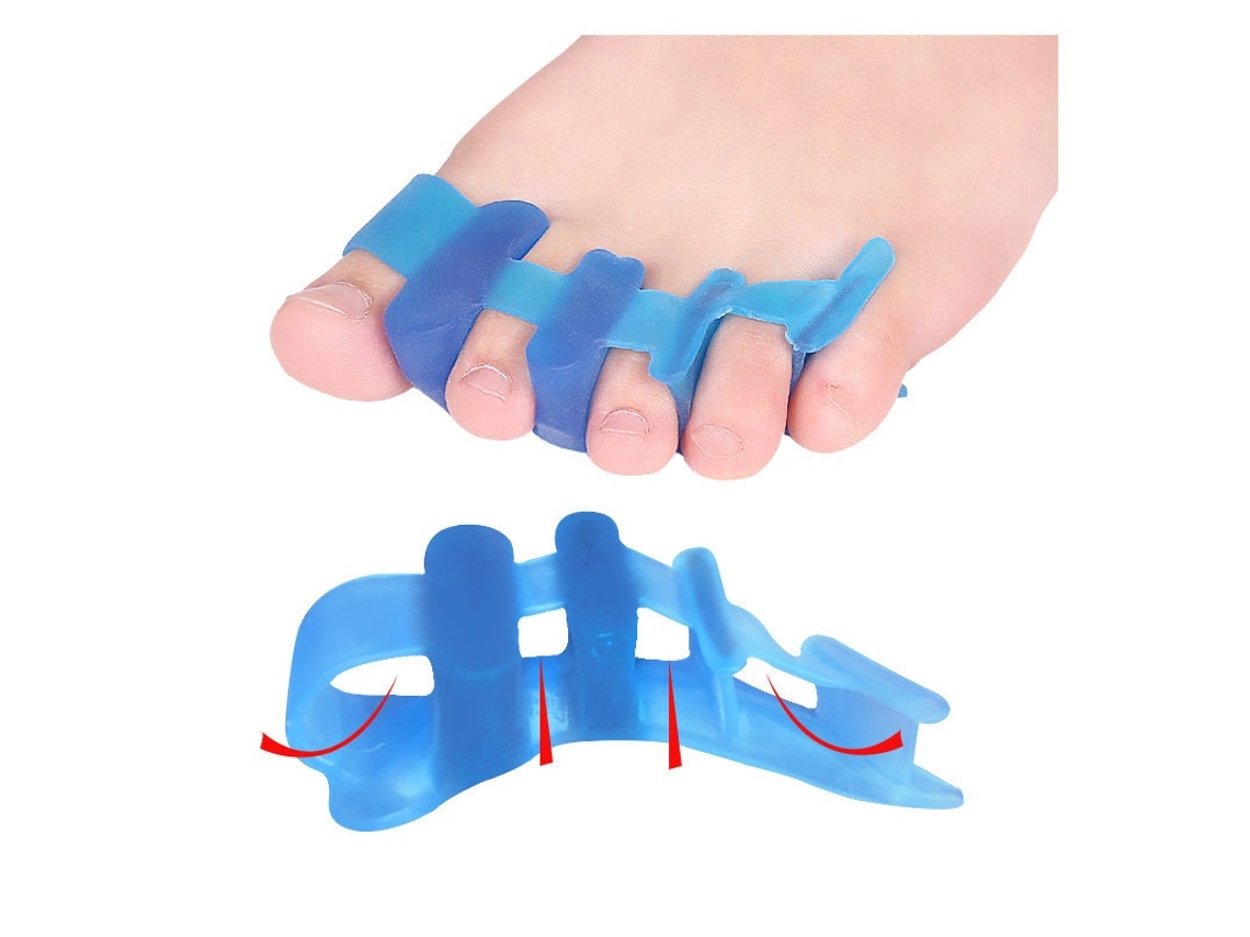Corretor De Joanete, Em Silicone E Gel Macio, Azul Elysve