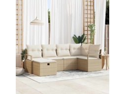 Vidaxl Conjunto De Sofás 6 Unid. 6-número De Lugares Bege E Creme