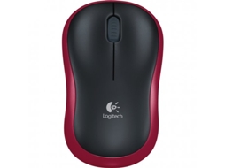 Rato LOGITECH M185 (Wireless - Casual - 1000 dpi - Vermelho)