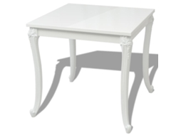 High Gloss Dining Table, High Gloss Dining Tables Vidaxl Branco Mdf (80 X 80 X 76 Cm)